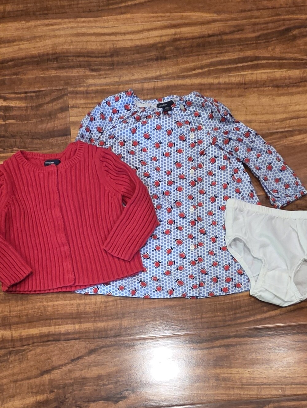 GAP Baby EUC 18-24 Months Tulip Print Dress and Ribbed Sweater Set